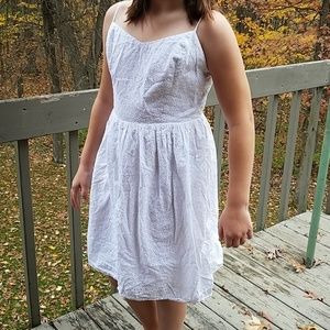 Old Navy white lace mini sun dress